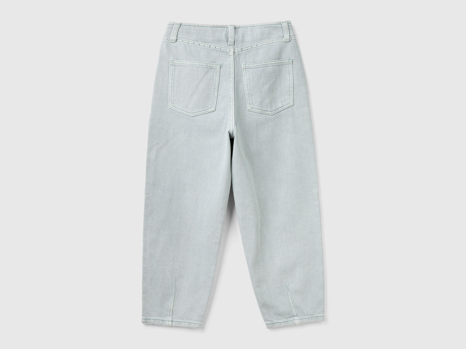 Slouchy fit trousers da bambina grigio perla 2 | Benetton Outlet