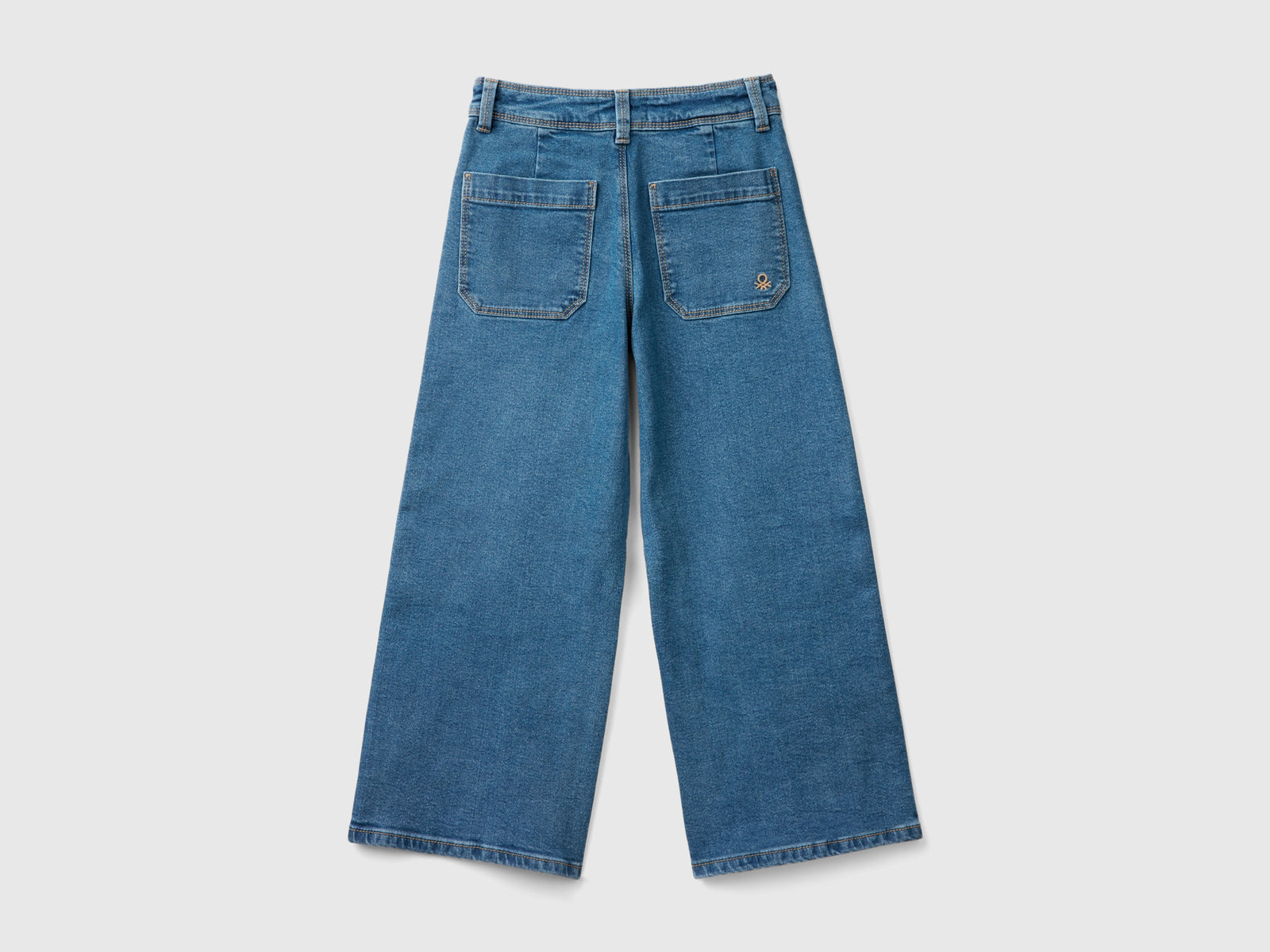 Jeans in misto cotone riciclato da bambina blu 2 | Benetton Outlet