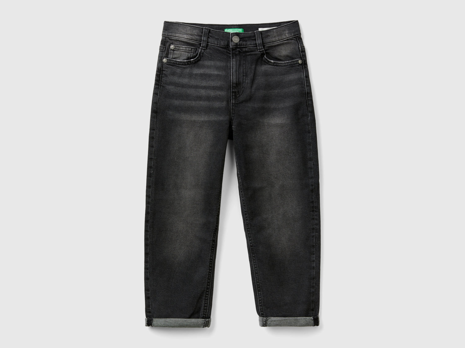 Jeans loose fit da bambino nero | Benetton Outlet