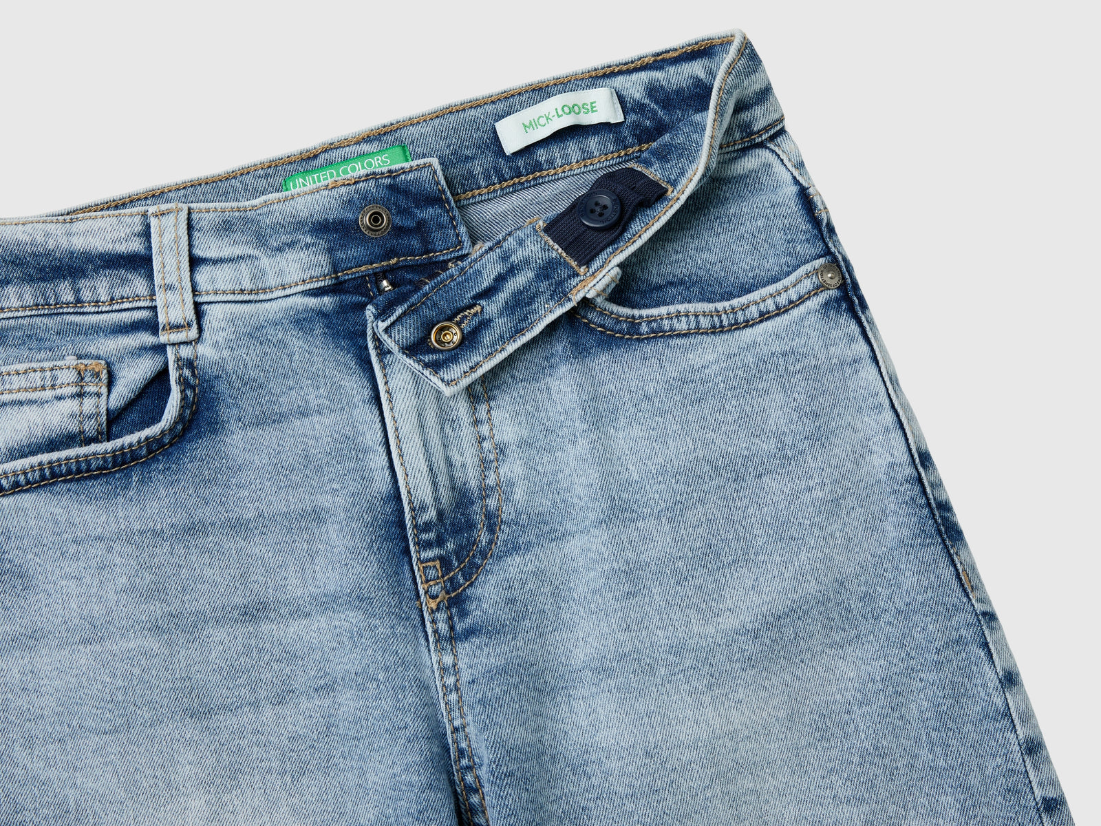Jeans loose fit da bambino blu 3 | Benetton Outlet