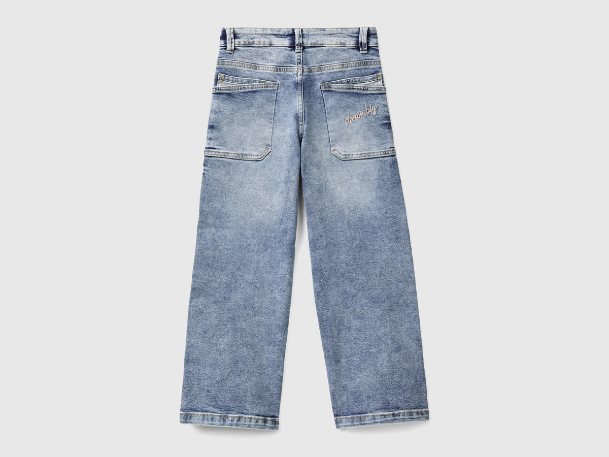 Straight denim jeans