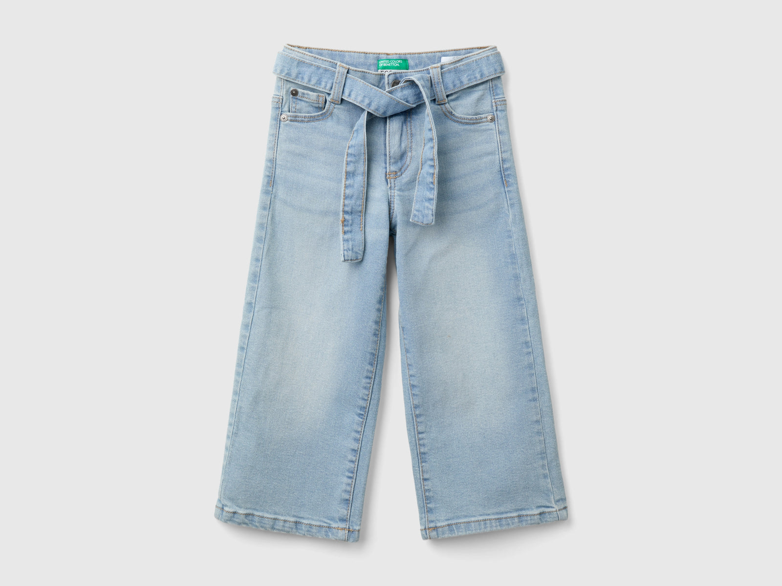 Jeans wide fit in denim da bimba azzurro | Benetton Outlet