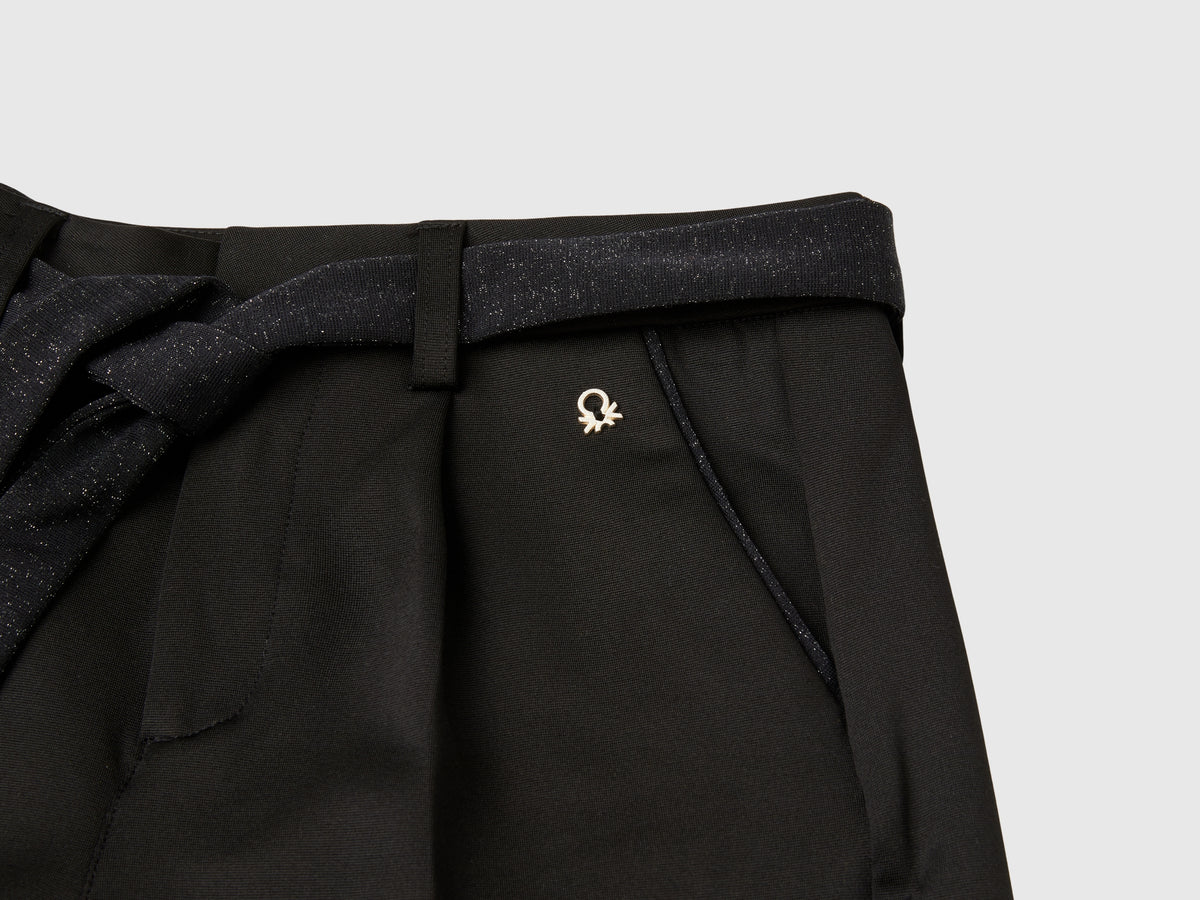 Elegant trousers with sash