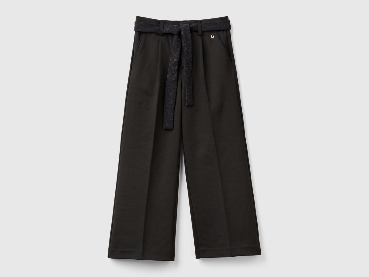 Elegant trousers with sash