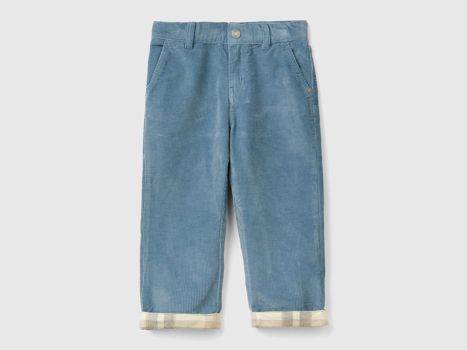 Pantaloni in velluto con risvolto da bimbo avio | Benetton Outlet