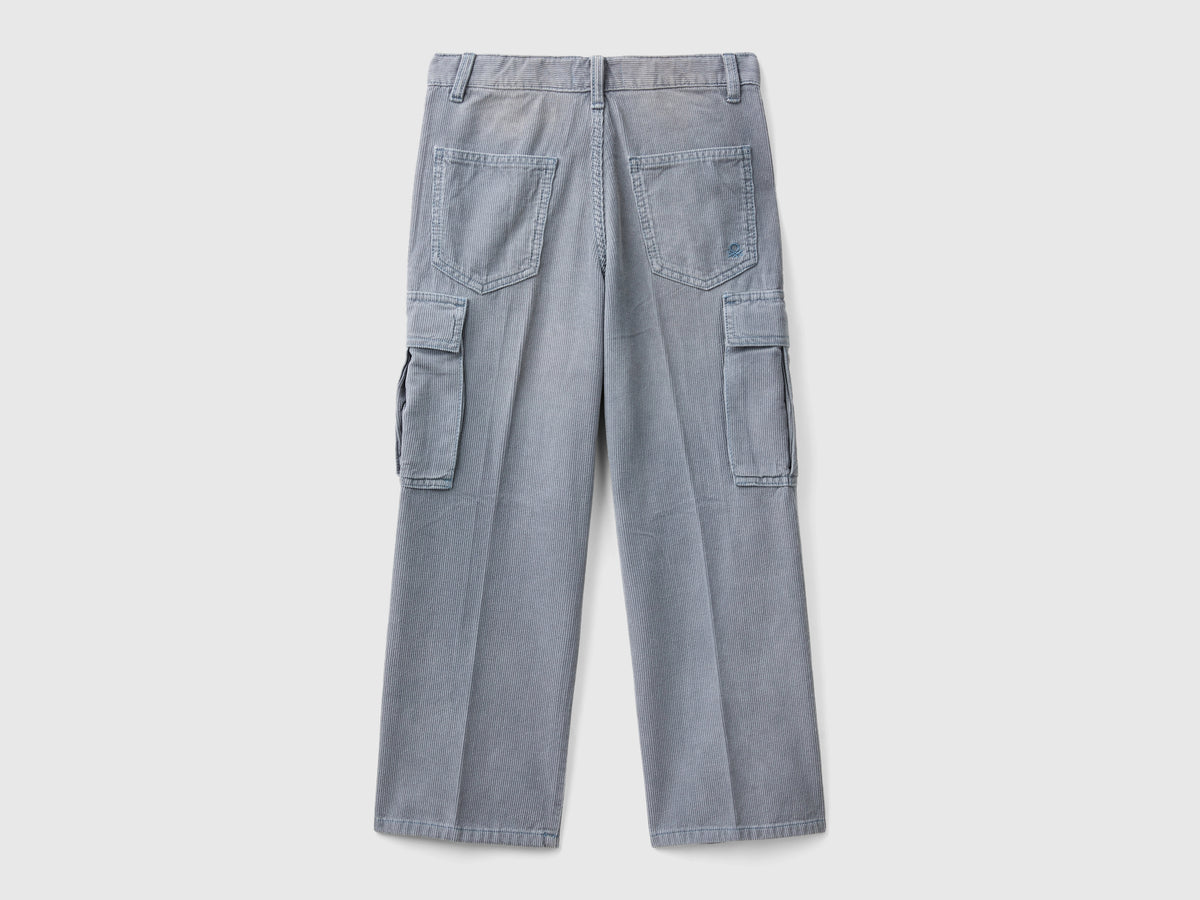 Pantaloni cargo in velluto