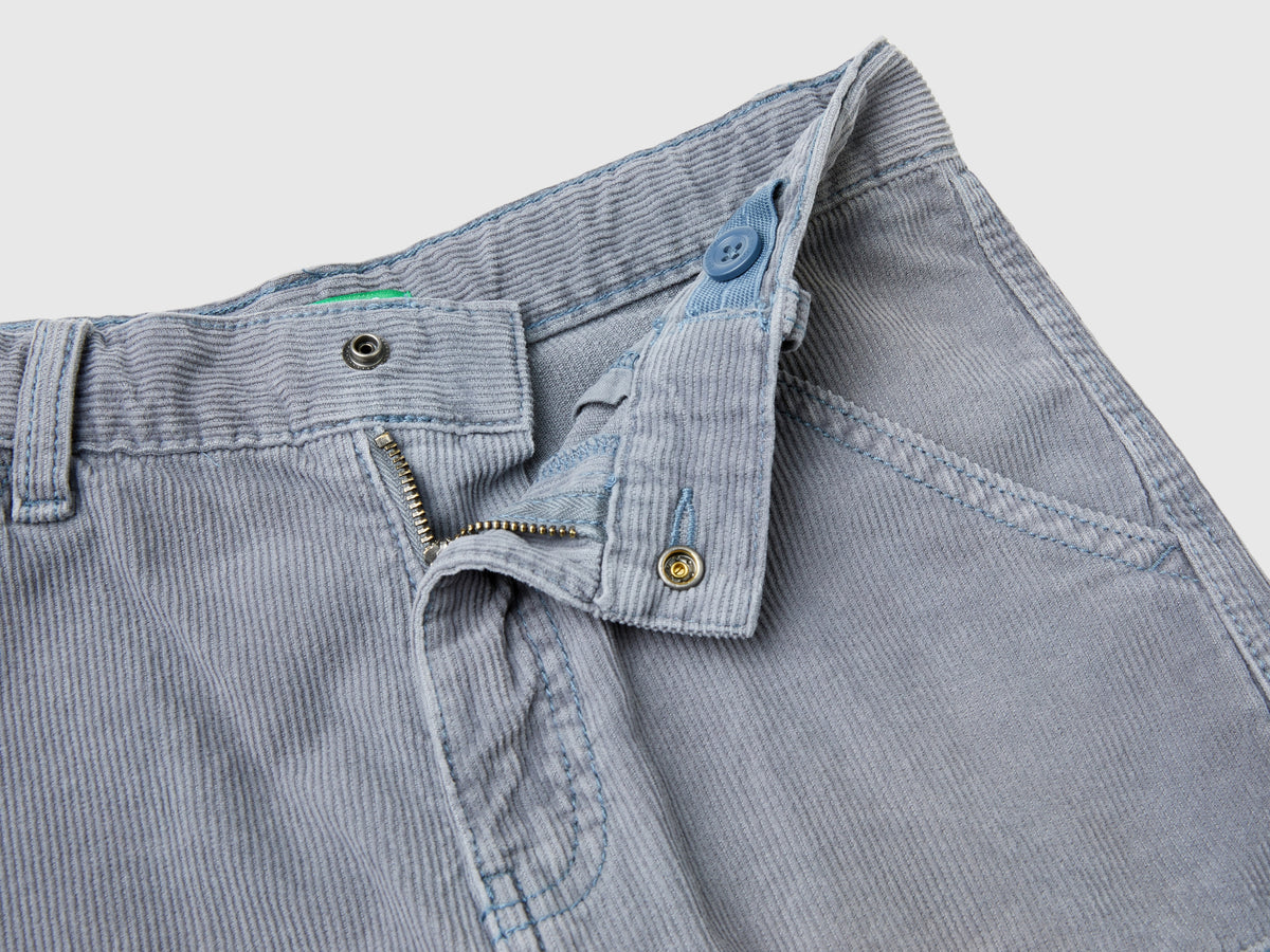 Pantaloni cargo in velluto