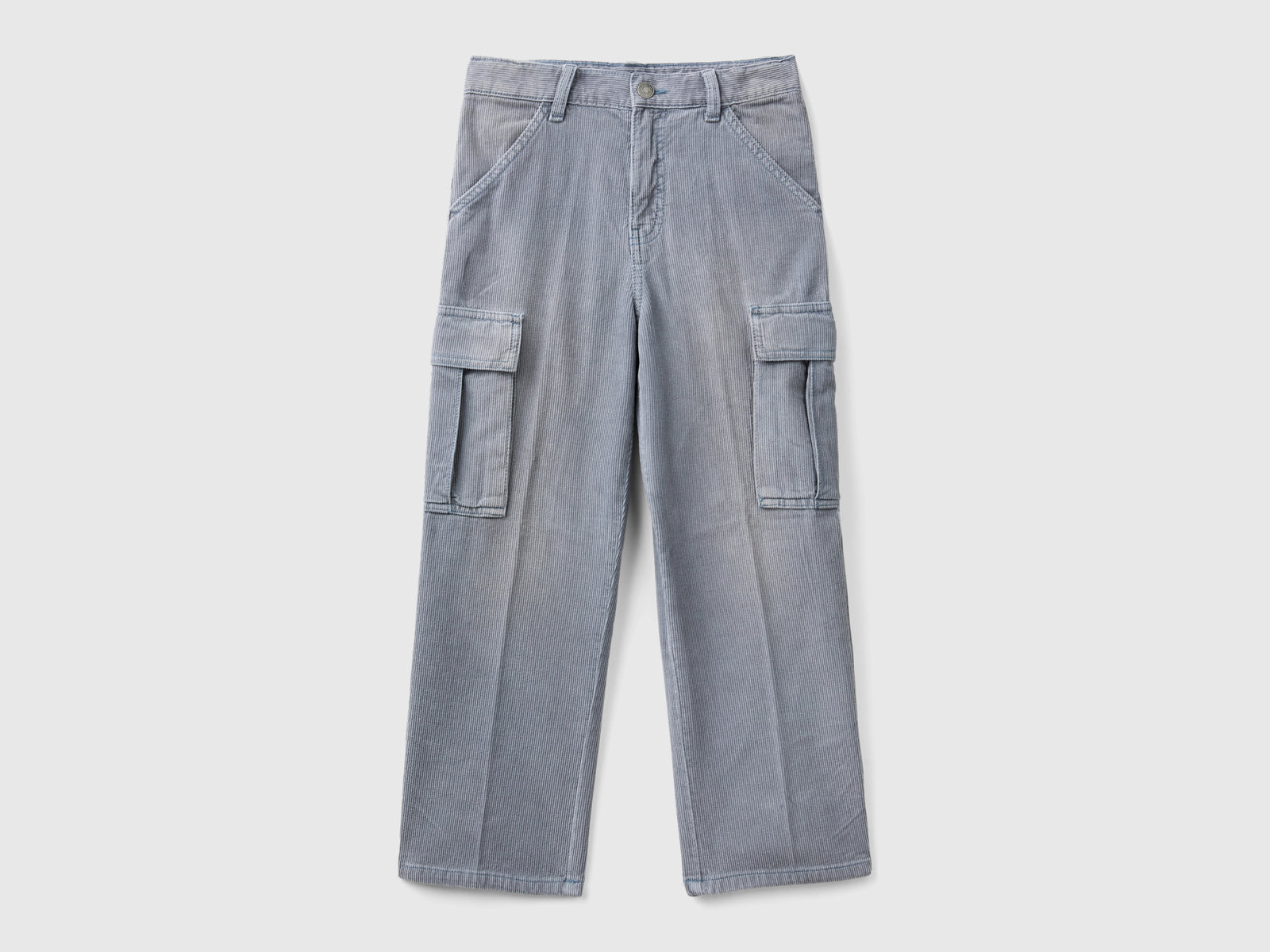 Pantaloni cargo in velluto da bambino avio | Benetton Outlet