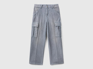 Pantaloni cargo in velluto