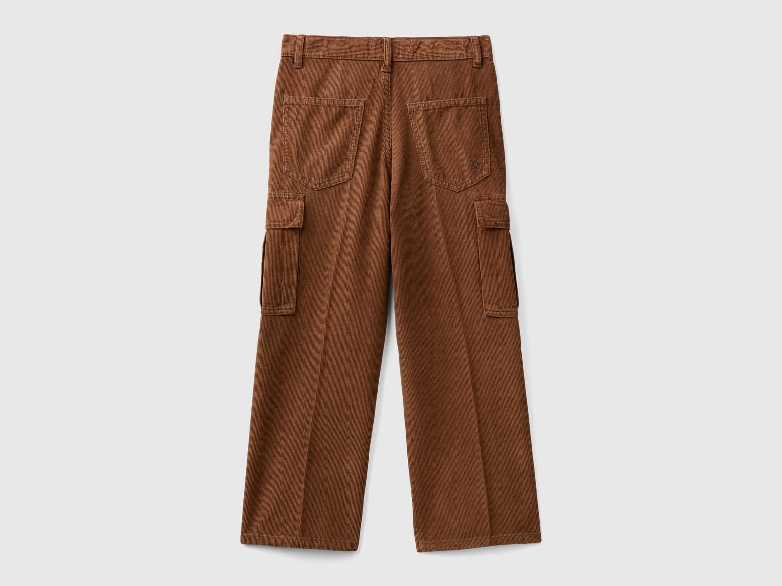 Pantaloni cargo in velluto da bambino marrone 2 | Benetton Outlet
