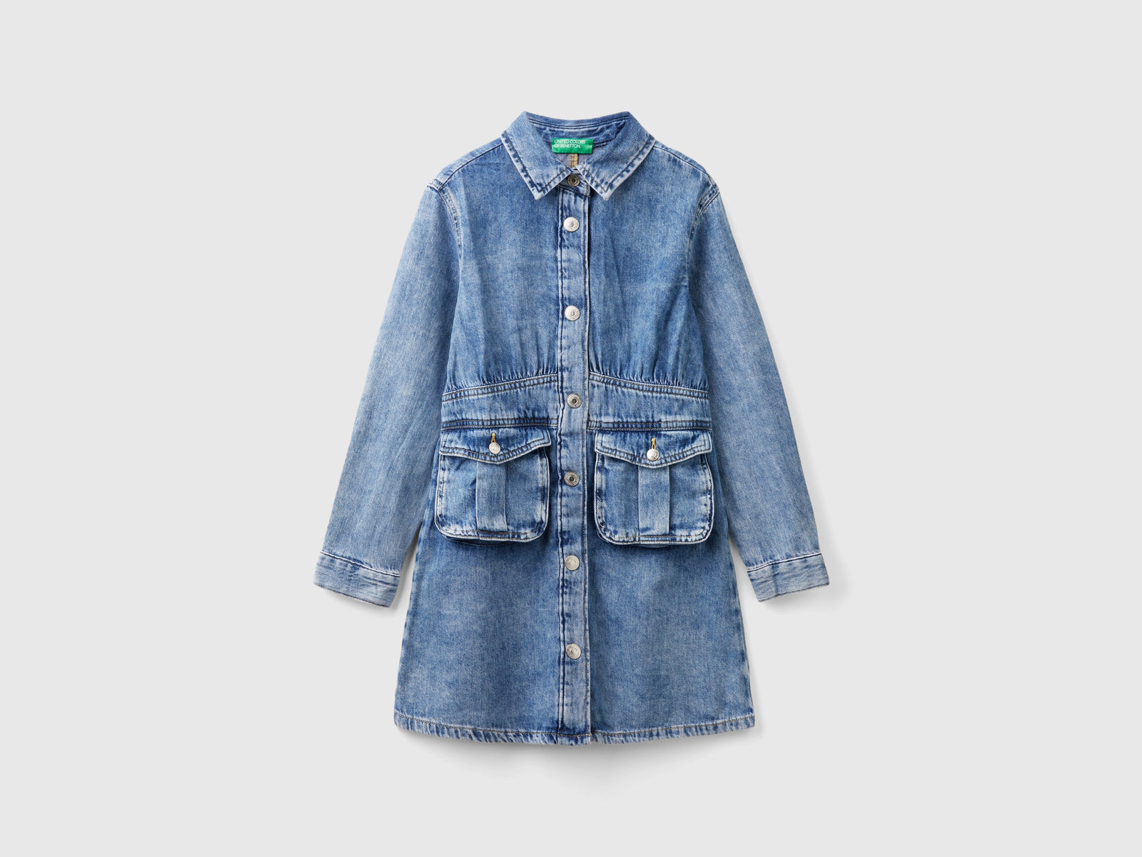 Chemisier di jeans da bambina blu | Benetton Outlet