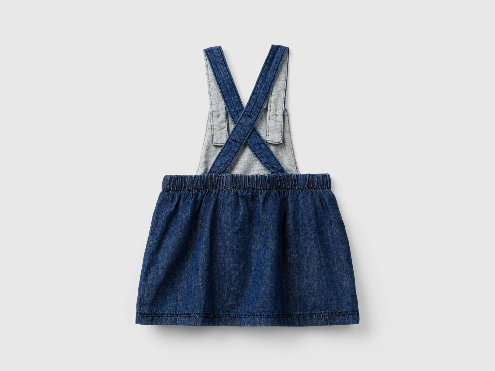 Gonna salopette in chambray da neonato blu 2 | Benetton Outlet