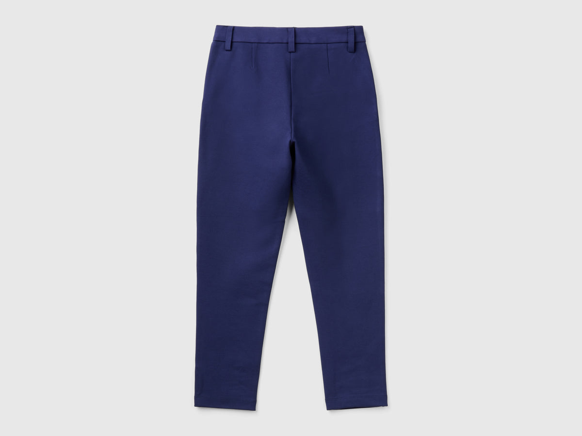 Slim-fit trousers in viscose blend