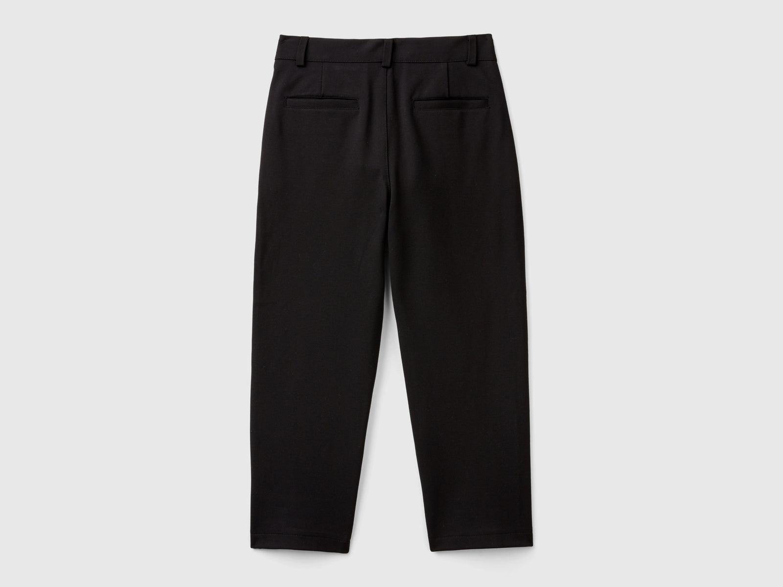 Pantaloni in misto viscosa stretch da bambino nero 2 | Benetton Outlet