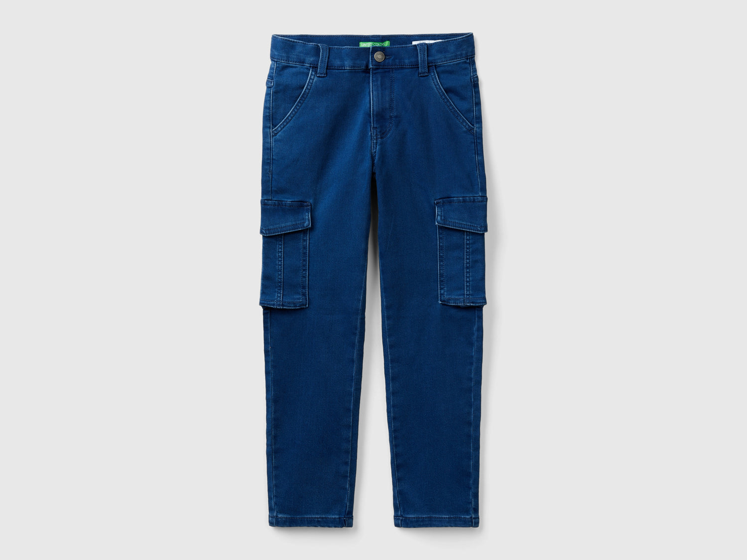 Jeans slim fit con tasconi da bambino blu | Benetton Outlet