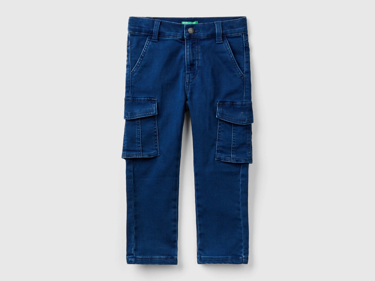 Jeans slim fit con tasconi da bimbo blu | Benetton Outlet