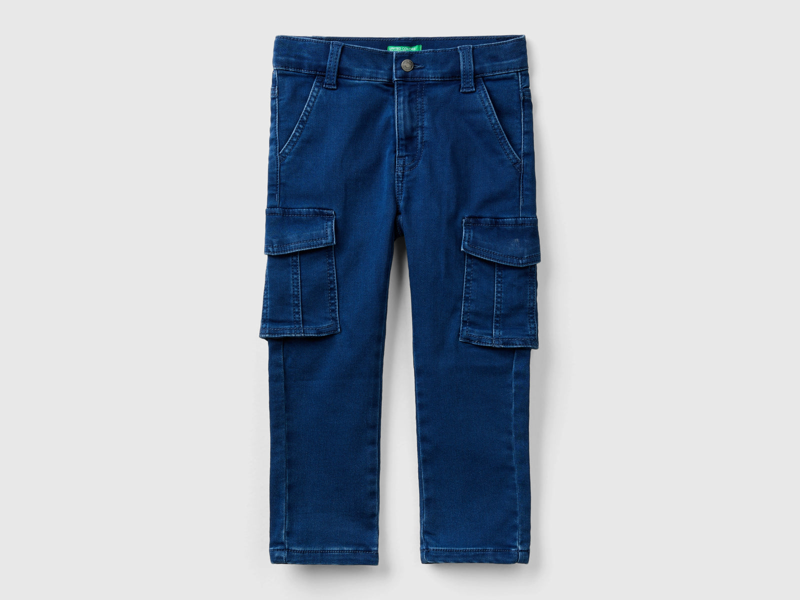 Jeans slim fit con tasconi da bimbo blu | Benetton Outlet