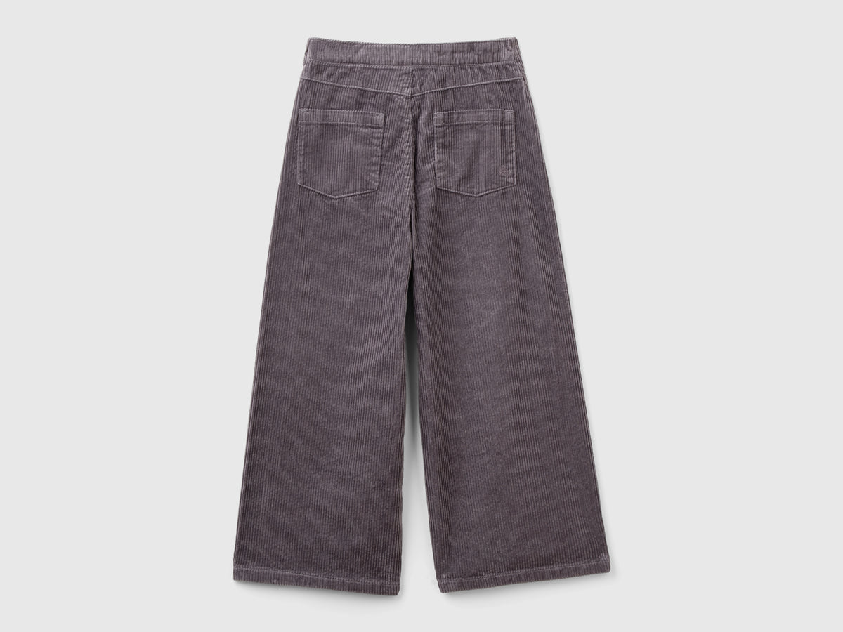 Wide-fit velvet trousers