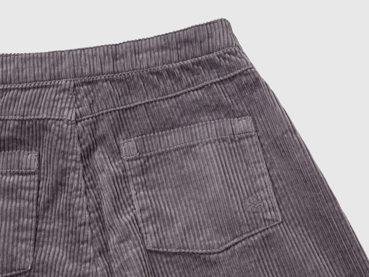 Wide-fit velvet trousers