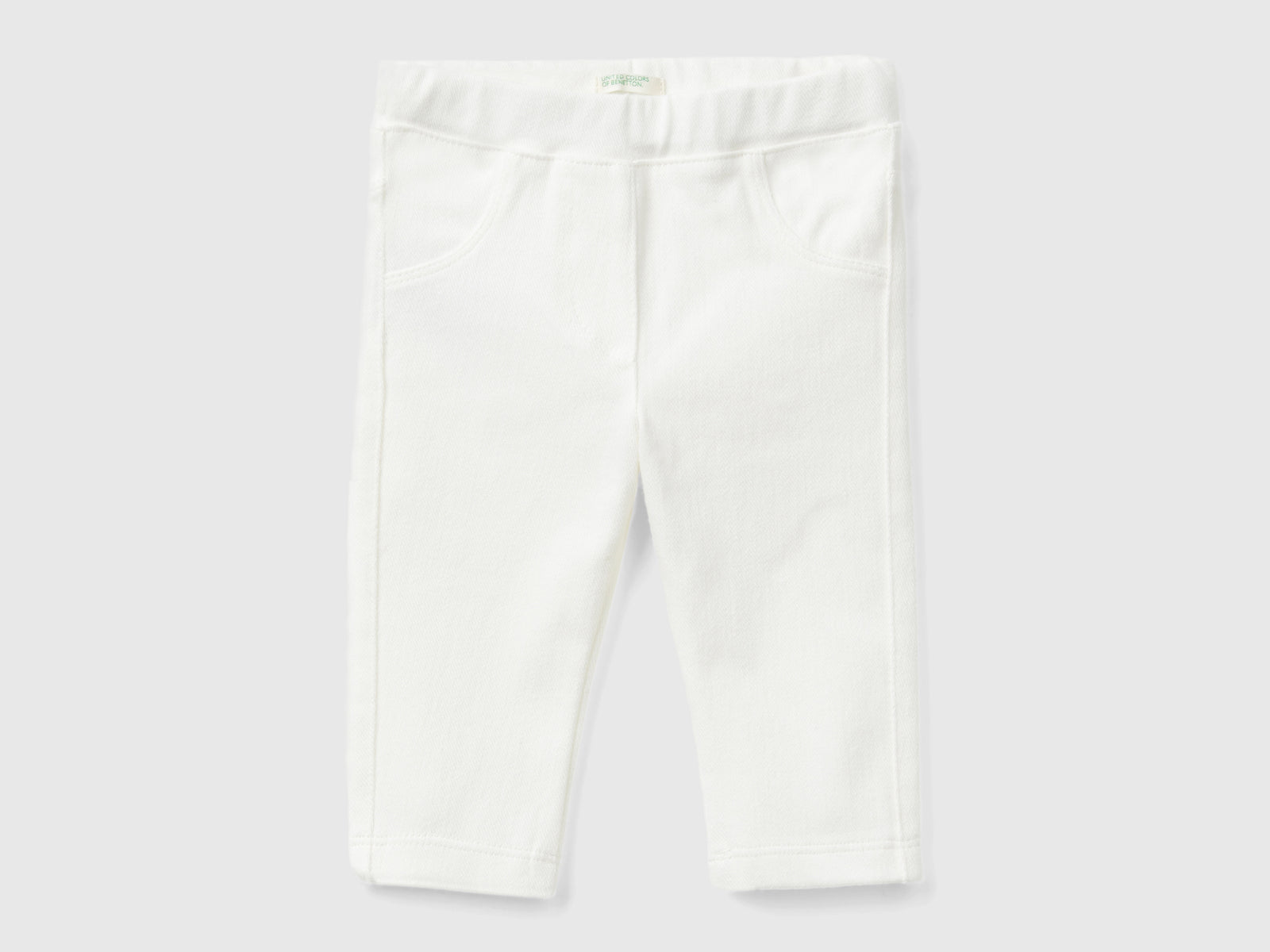 Jeggings súper elásticos da neonato bianco panna | Benetton Outlet