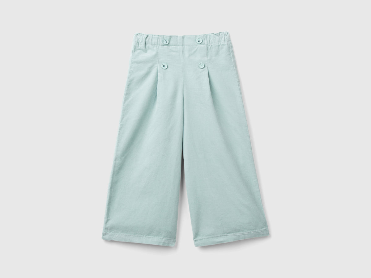 Pantaloni in velluto con bottoni