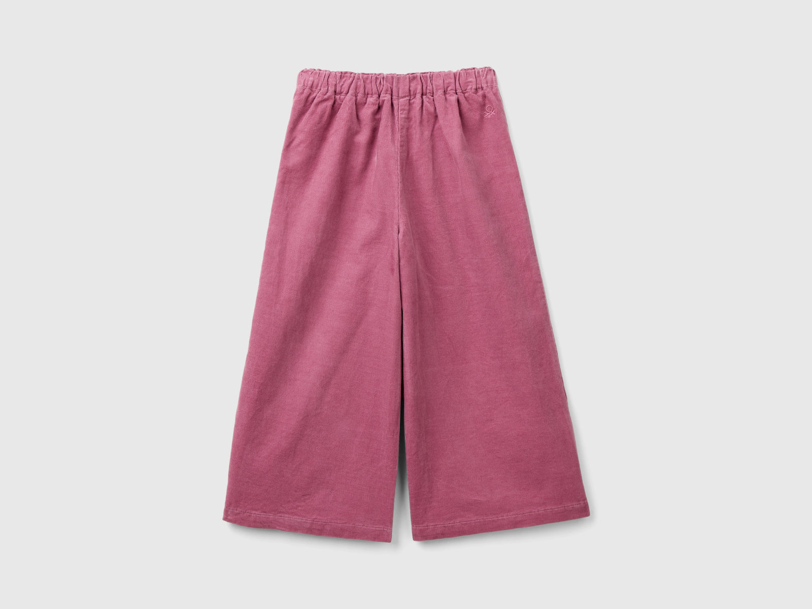 Pantaloni in velluto con bottoni da bimba malva scuro 2 | Benetton Outlet