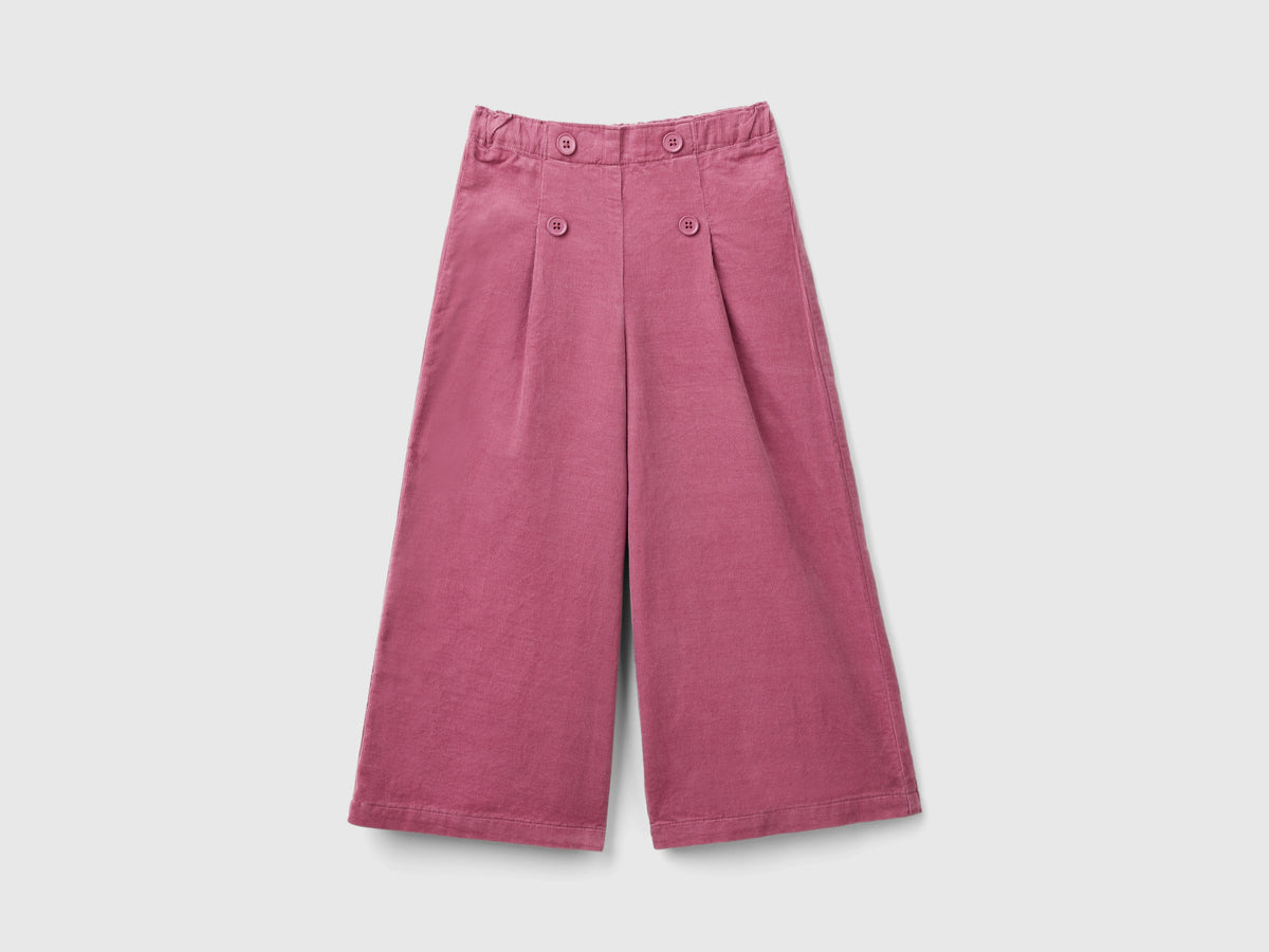 Pantaloni in velluto con bottoni
