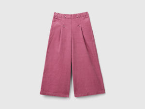 Pantaloni in velluto con bottoni