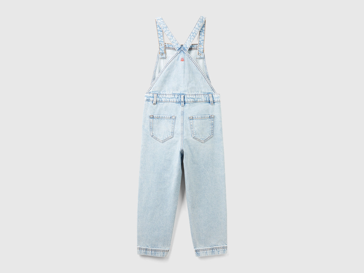 Salopette di jeans con strass