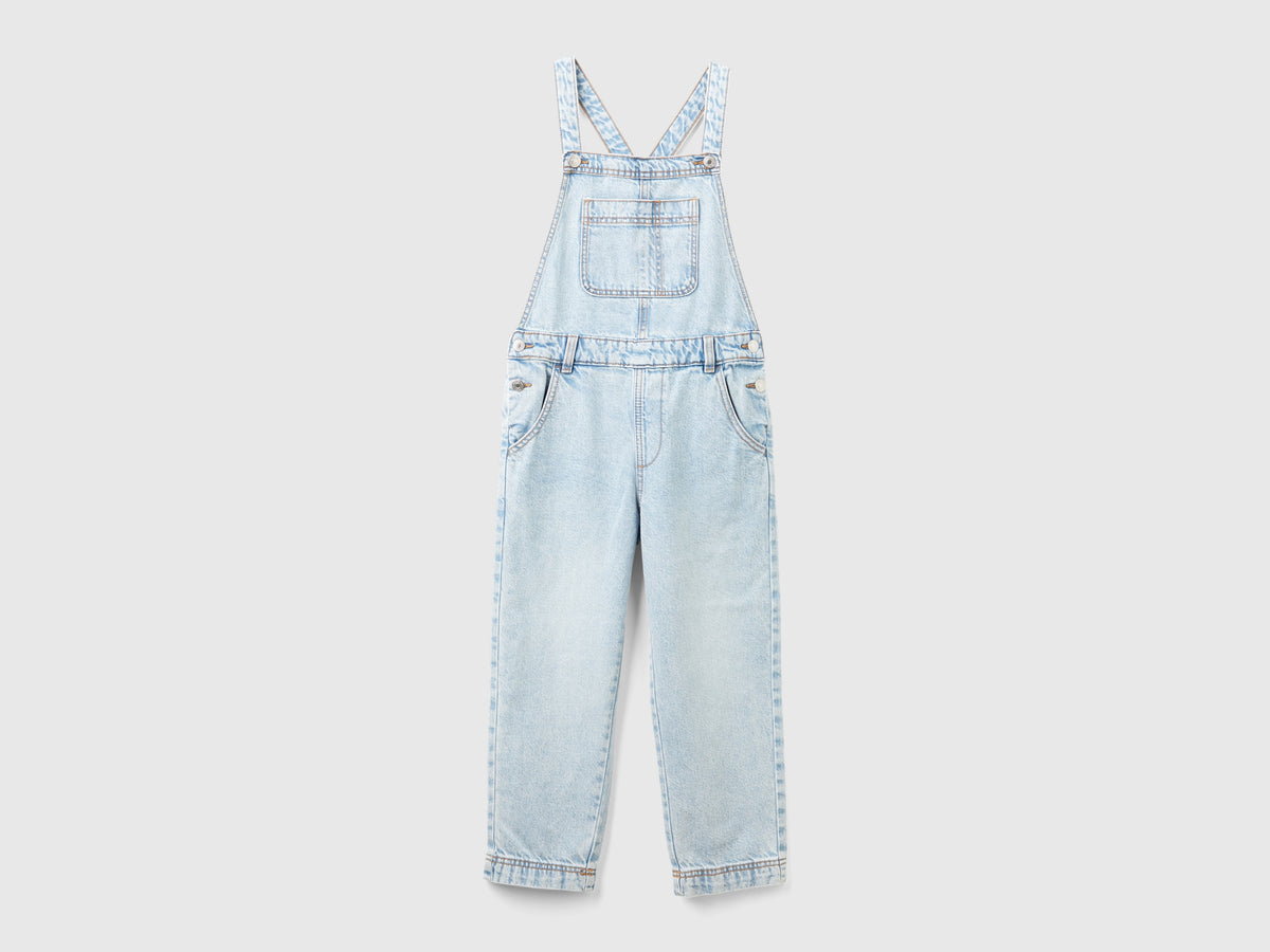 Salopette di jeans con strass