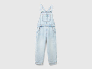 Salopette di jeans con strass