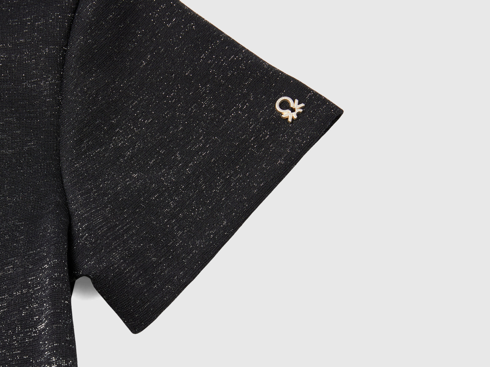 Vestito elegante con lurex da bambina nero 3 | Benetton Outlet