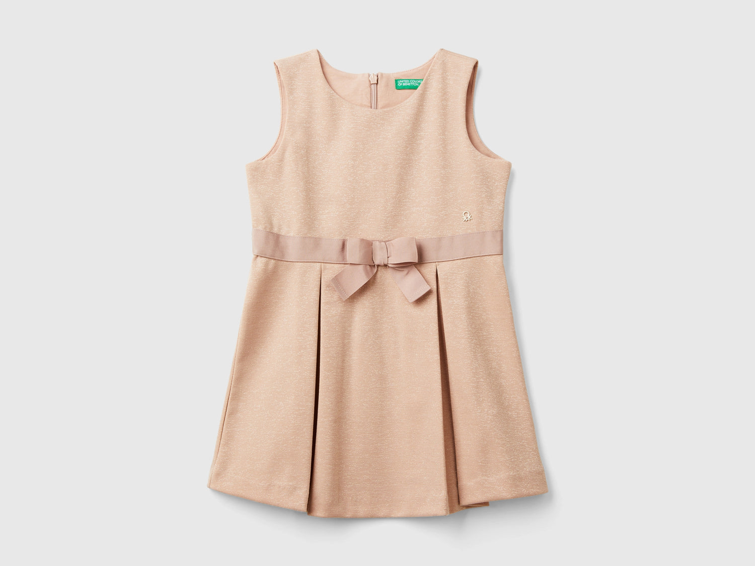 Vestito elegante con fiocco da bimba rosa tenue | Benetton Outlet