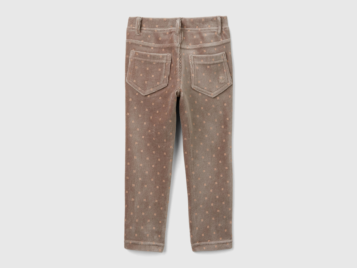 Pantaloni slim fit in ciniglia