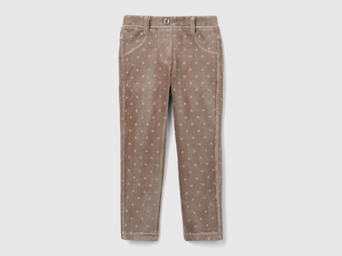 Pantaloni slim fit in ciniglia
