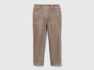 Pantaloni slim fit in ciniglia