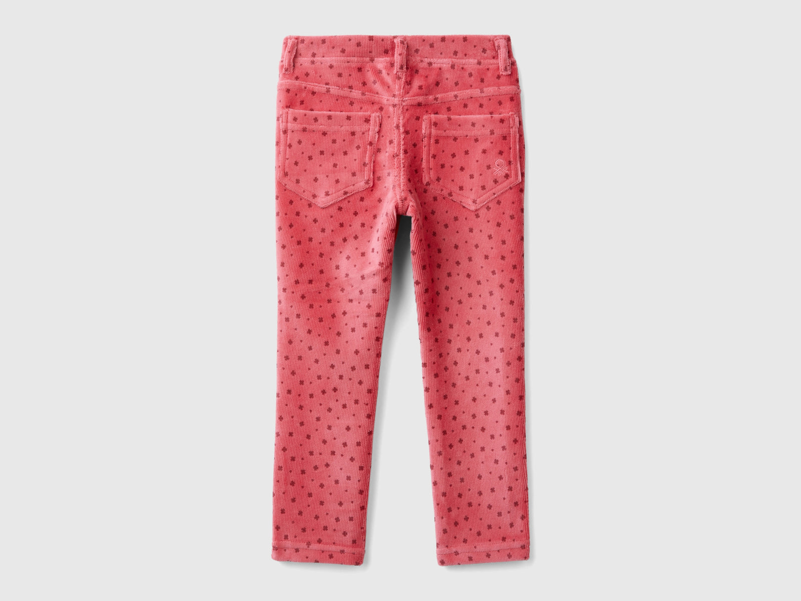 Pantaloni slim fit in ciniglia da bimba malva 2 | Benetton Outlet