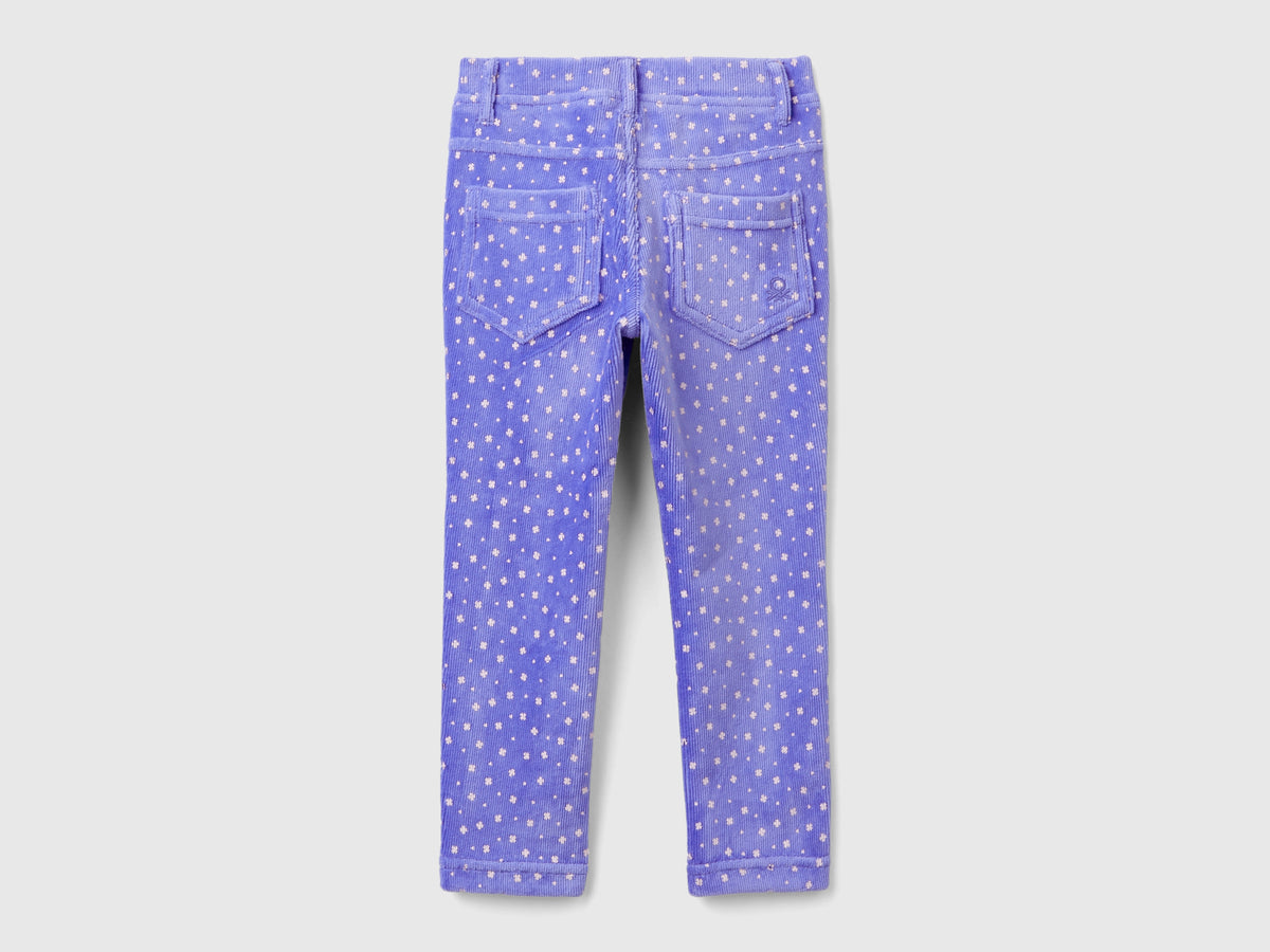 Pantaloni slim fit in ciniglia