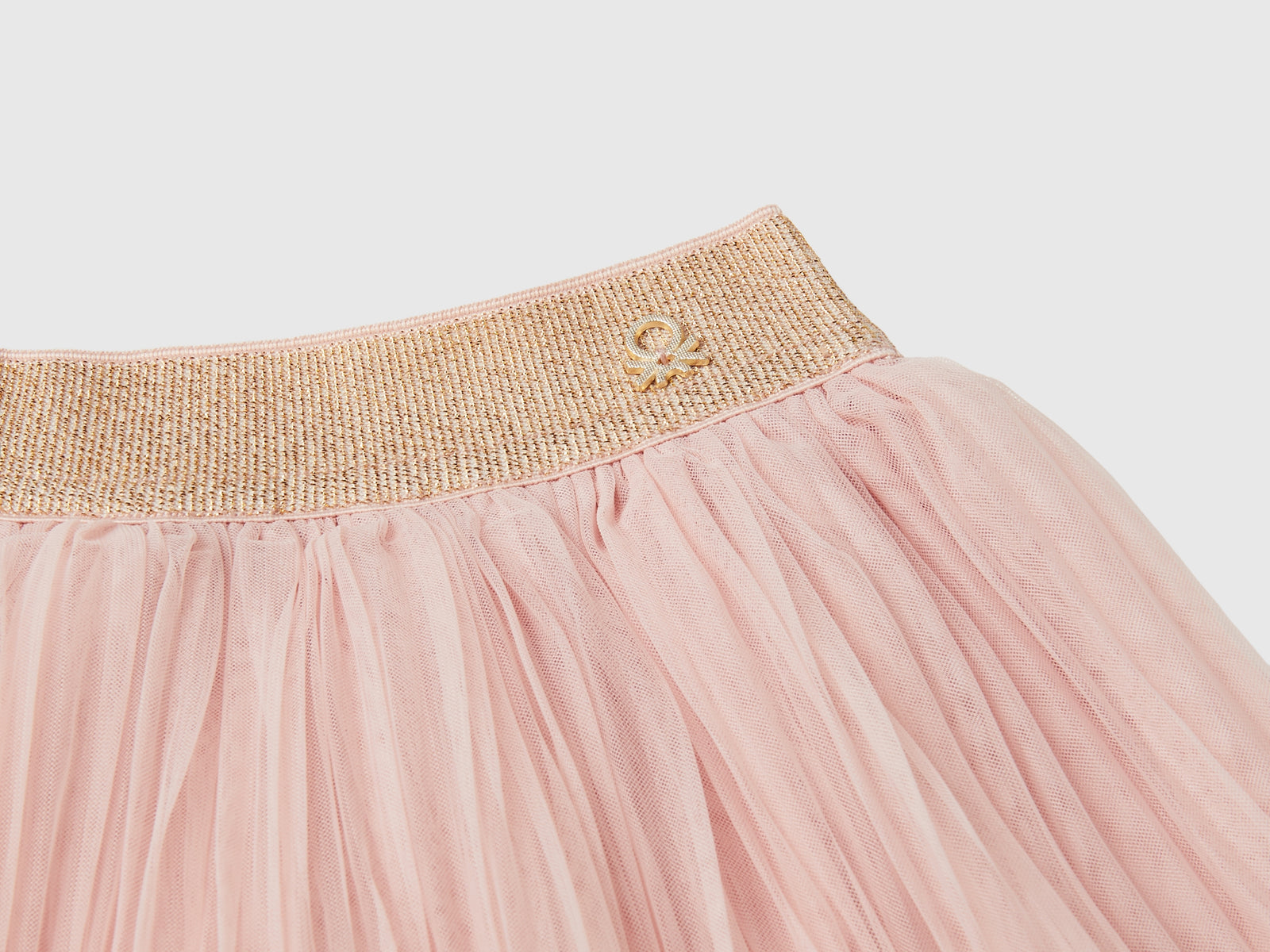 Gonna in tulle da bimba rosa tenue 3 | Benetton Outlet