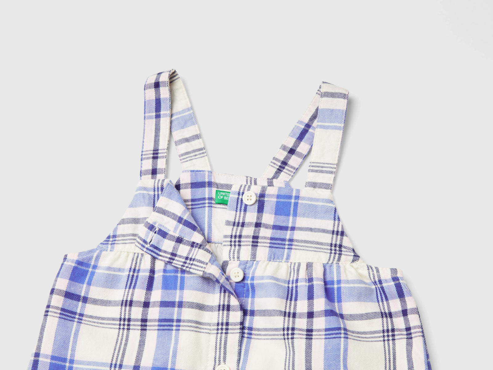 Vestito salopette tartan da bimba multi-color 3 | Benetton Outlet