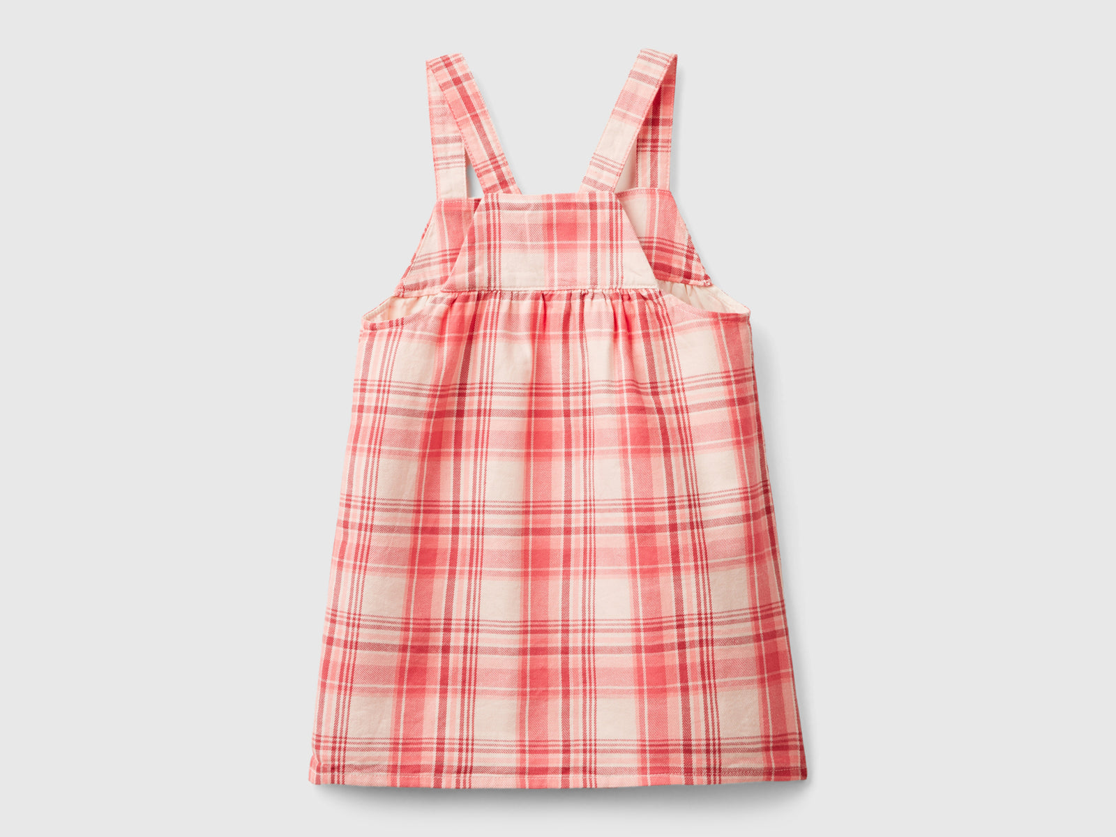 Vestito salopette tartan da bimba multi-color 2 | Benetton Outlet