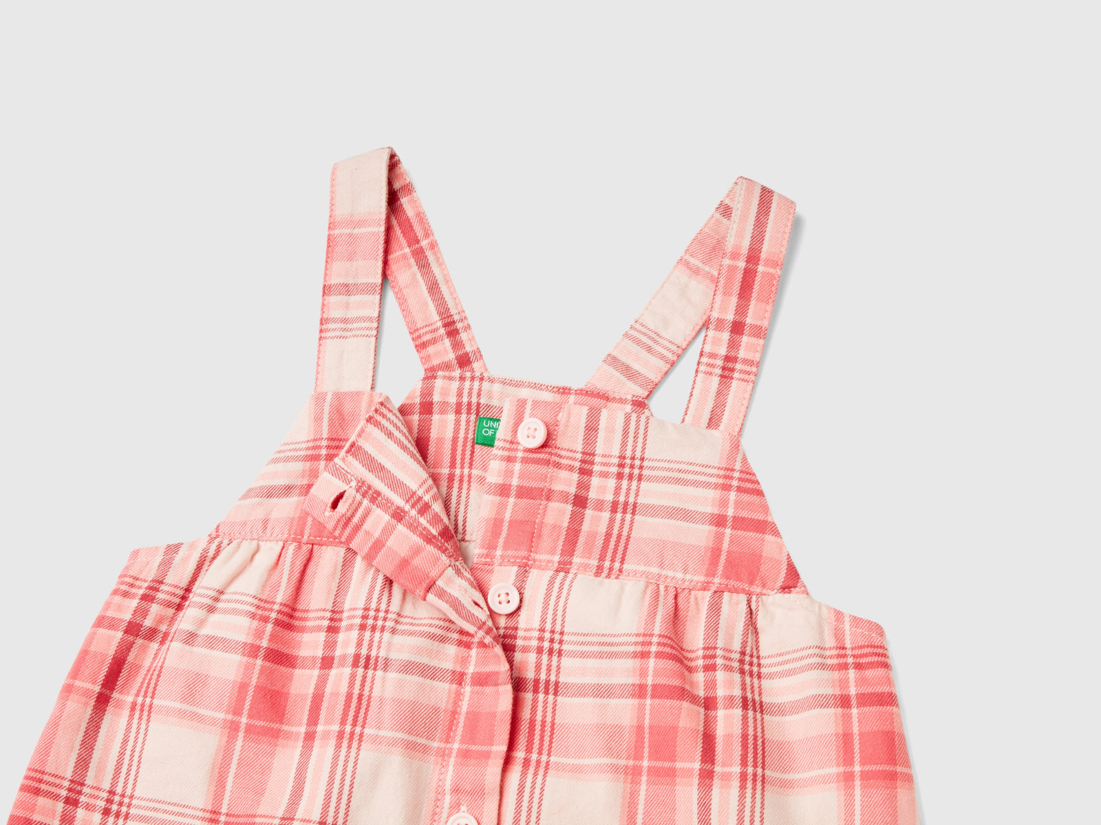 Vestito salopette tartan da bimba multi-color 3 | Benetton Outlet