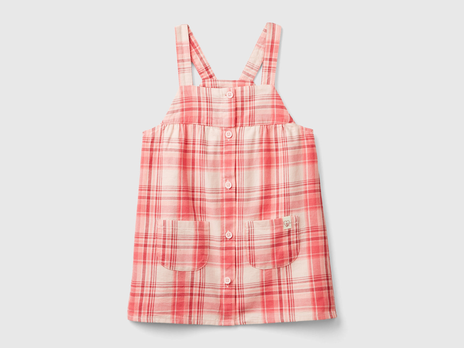 Vestito salopette tartan da bimba multi-color | Benetton Outlet