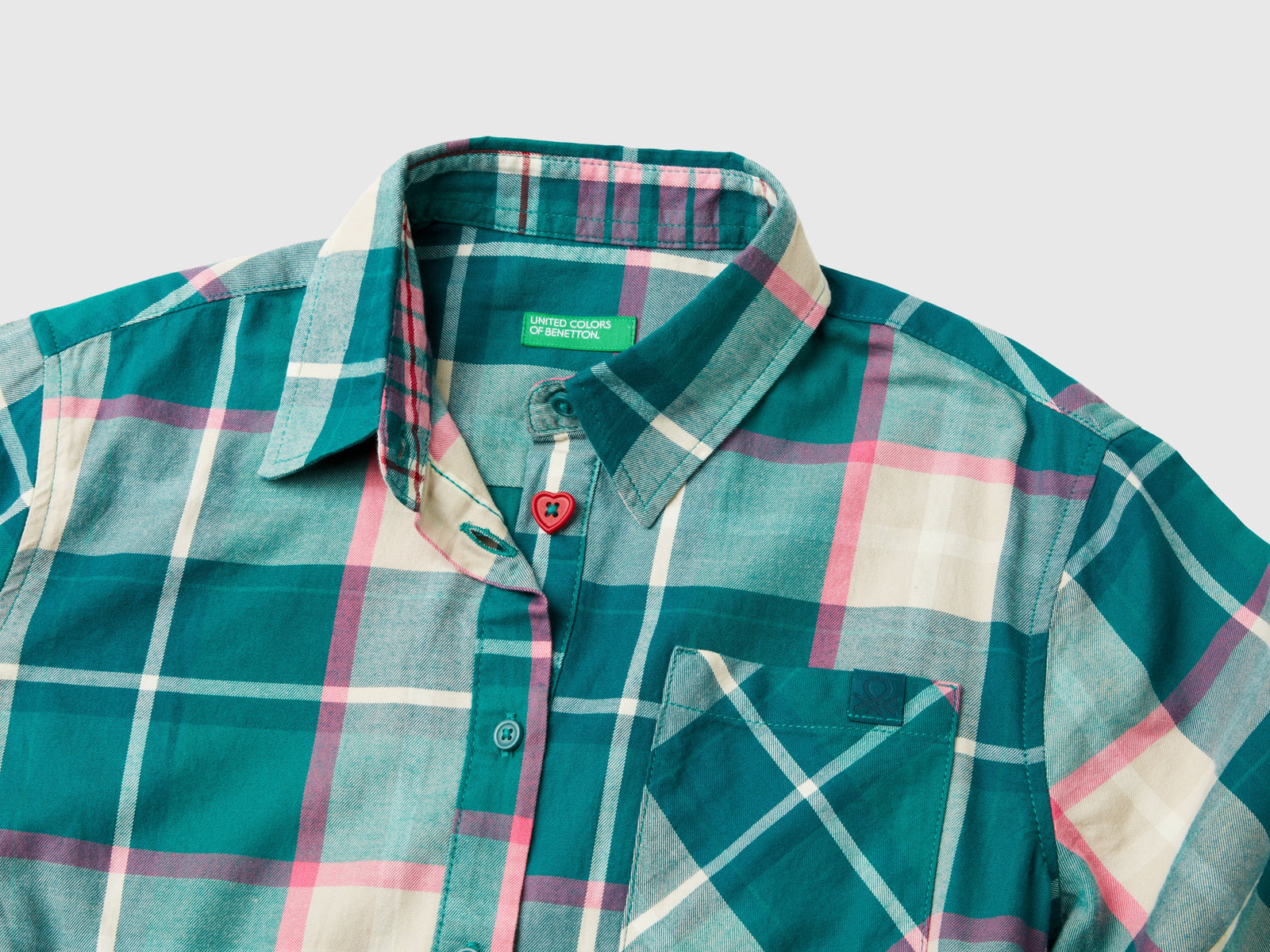 Chemisier a quadri da bambina multi-color 3 | Benetton Outlet
