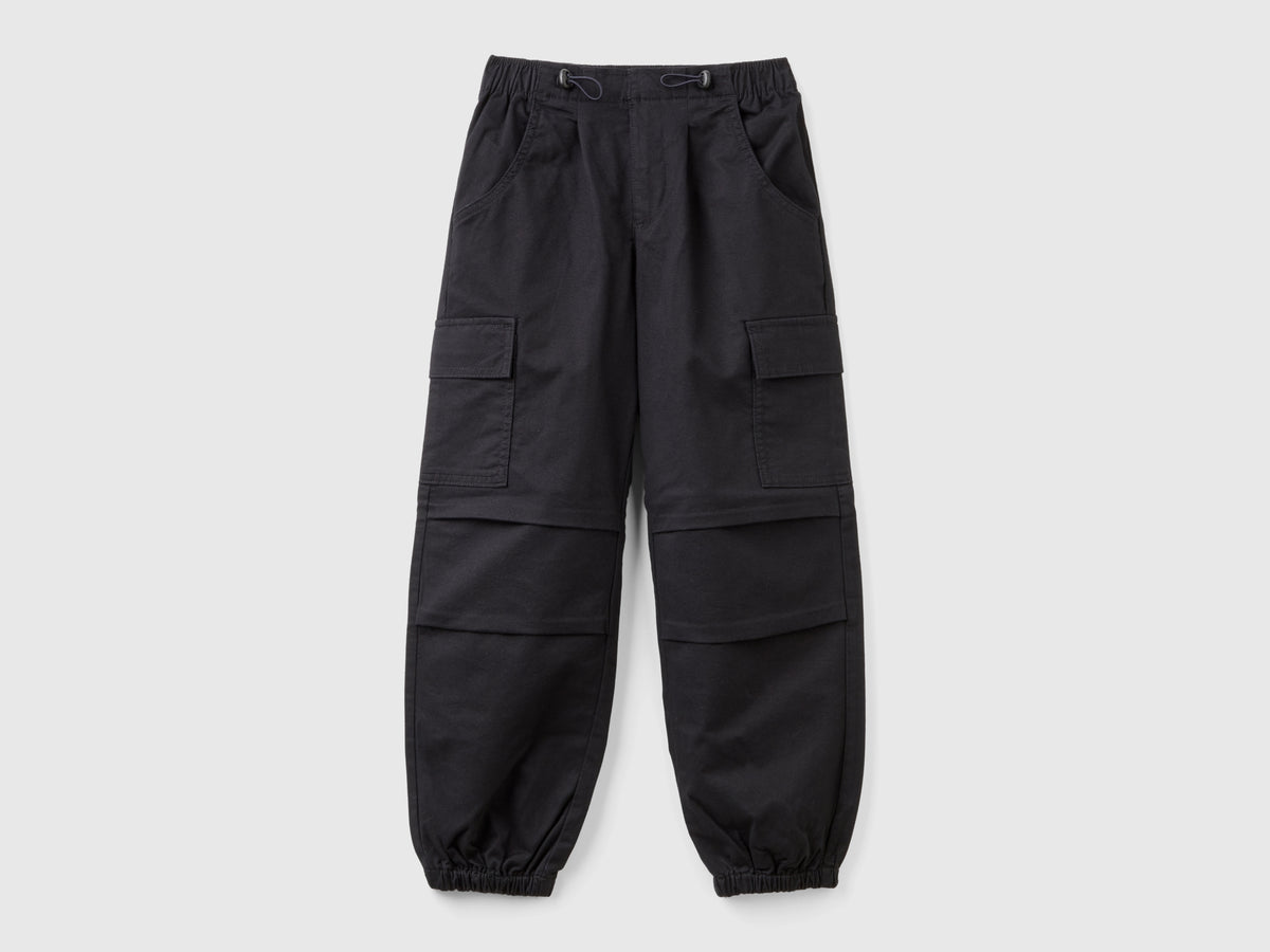Pantaloni cargo in cotone stretch