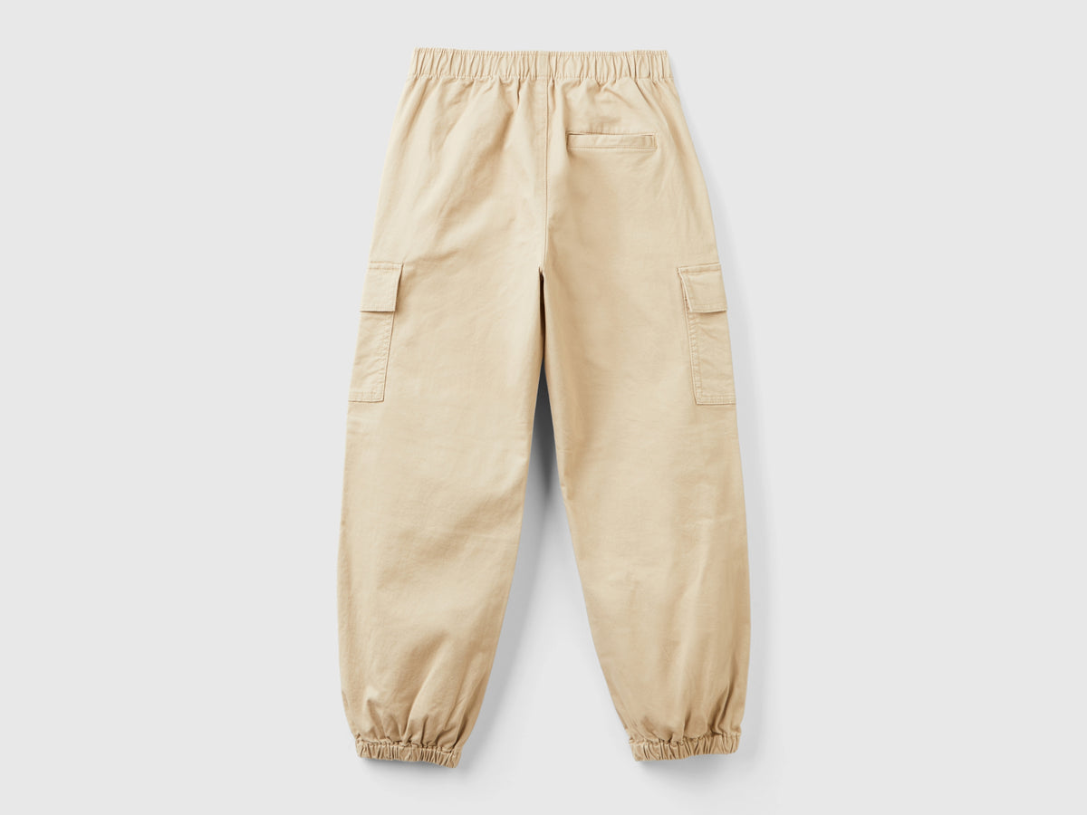 Stretch Cotton Cargo Pants