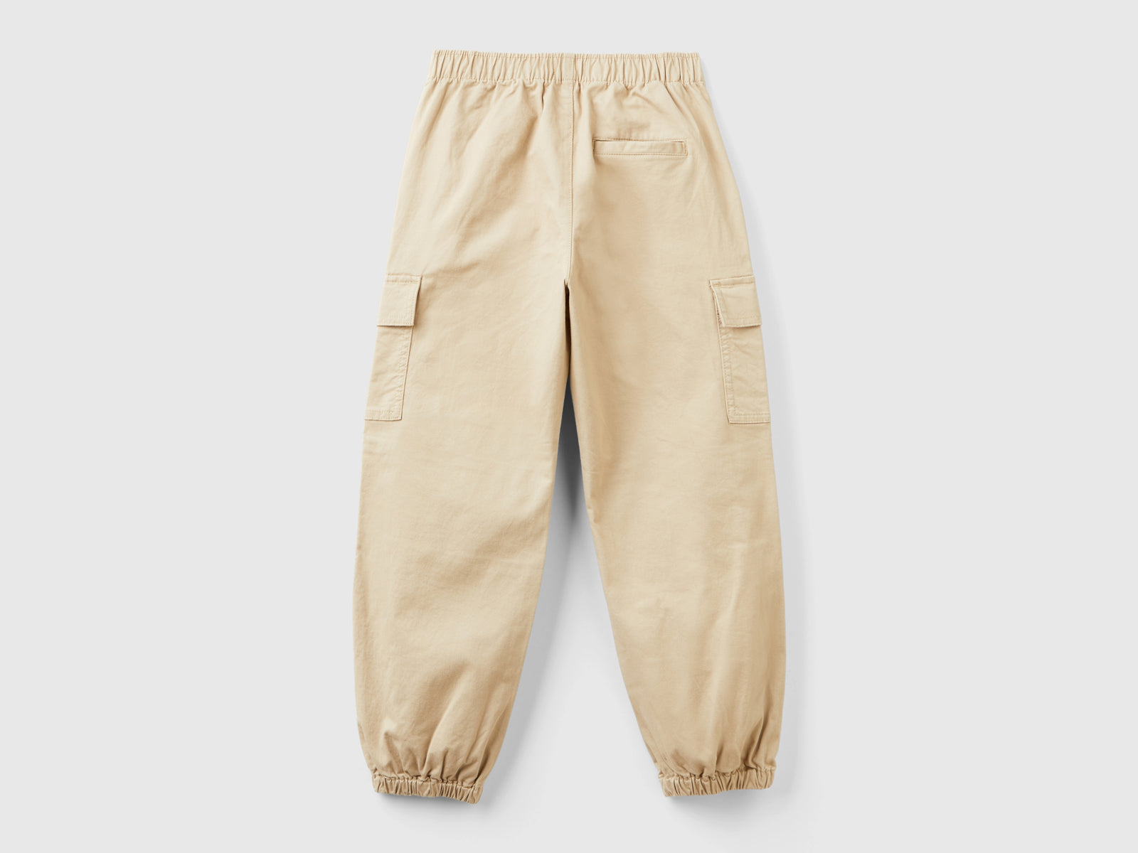 Stretch Cotton Cargo Pants da bambina beige 2 | Benetton Outlet