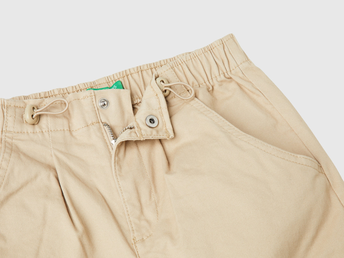 Stretch Cotton Cargo Pants