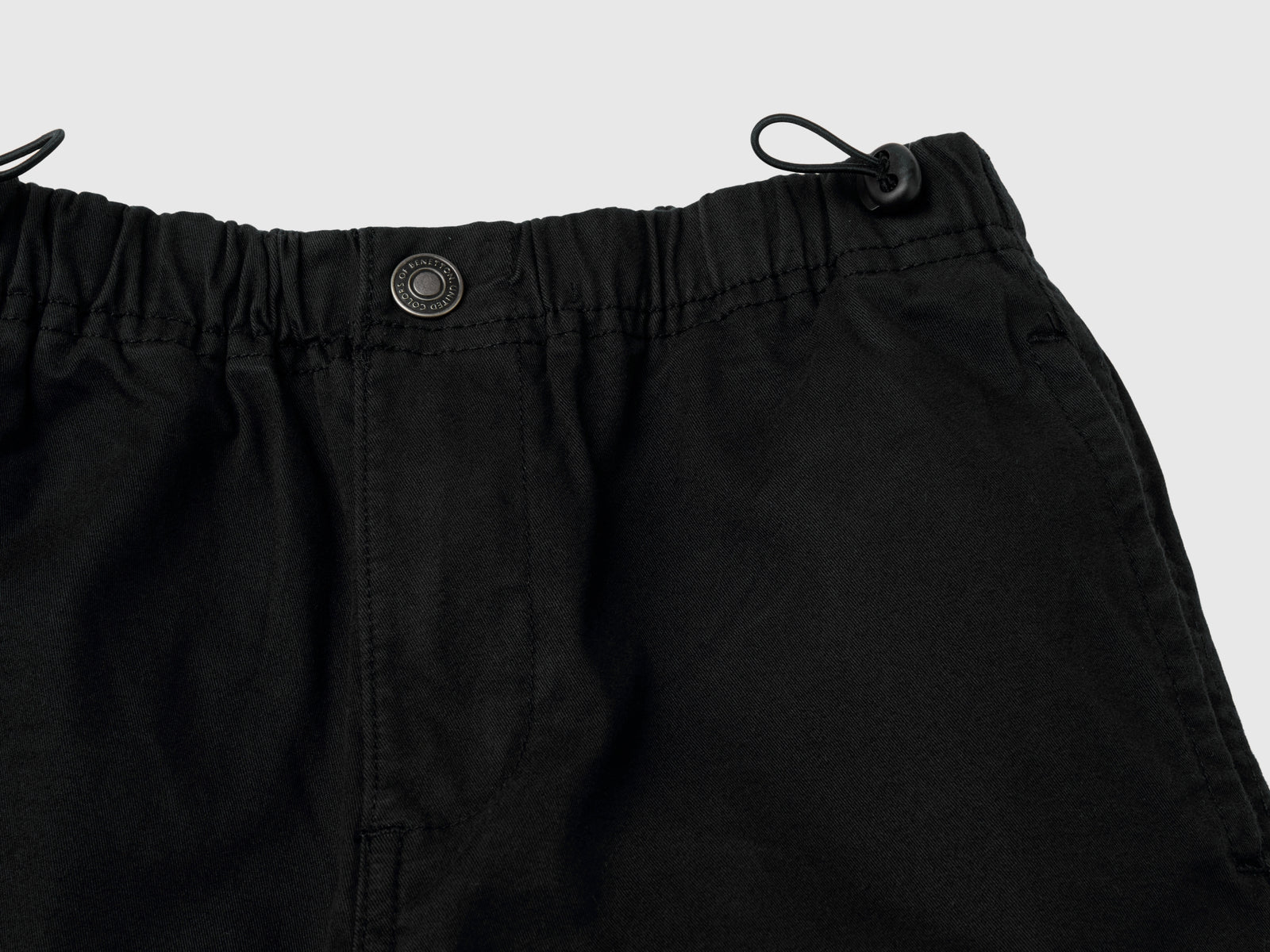Pantaloni parachute in cotone stretch da bambino nero 3 | Benetton Outlet