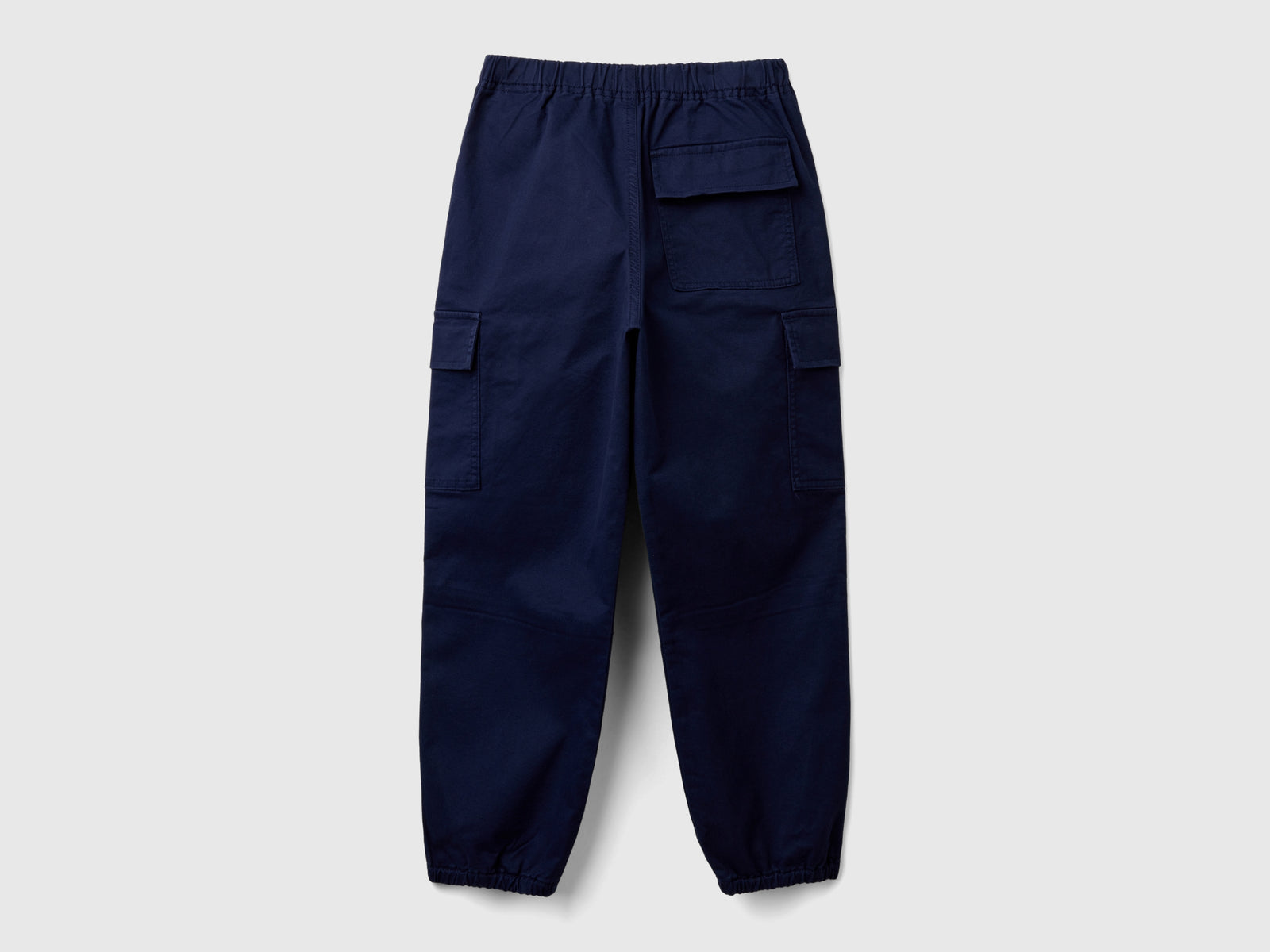 Pantaloni parachute in cotone stretch da bambino blu scuro 2 | Benetton Outlet